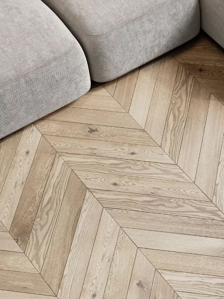 Traditional solid oak hardwood plank flooring installed and finished in a period London property