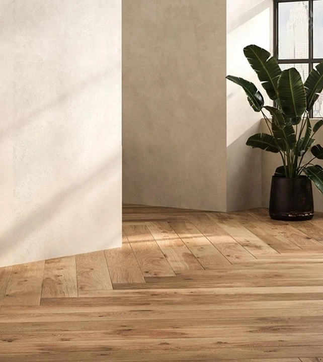 Sunlit London reception room with engineered oak wood flooring installed by GT Floors Ltd